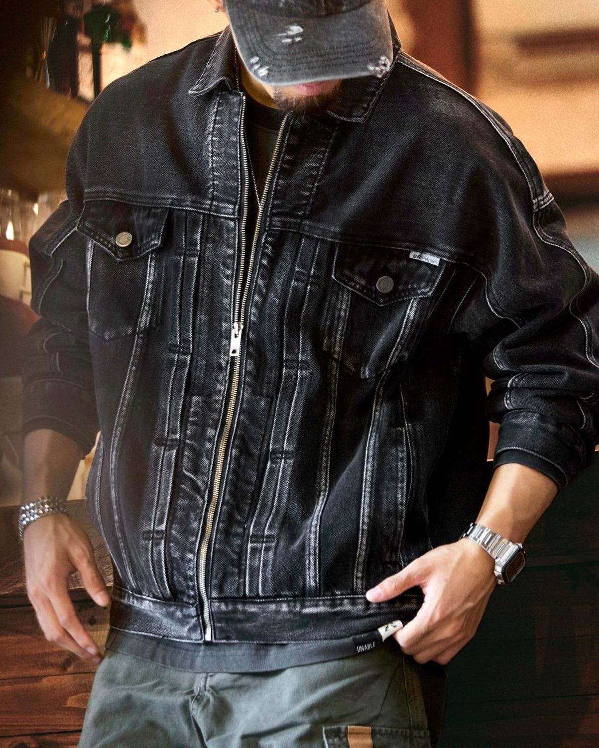 イーニッド ウォッシュドジップアップデニムジャケット 2335