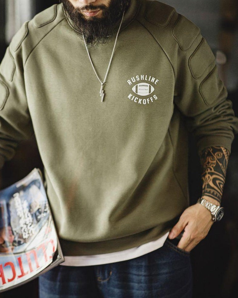 テレホート パッドショルダーラグランクルースウェット 2411