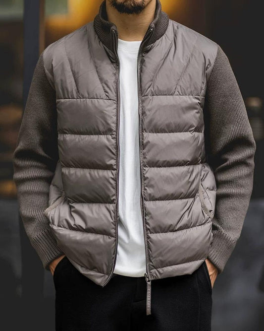 ダンベリー リブニットスリーブ切替ダウンジャケット 2375