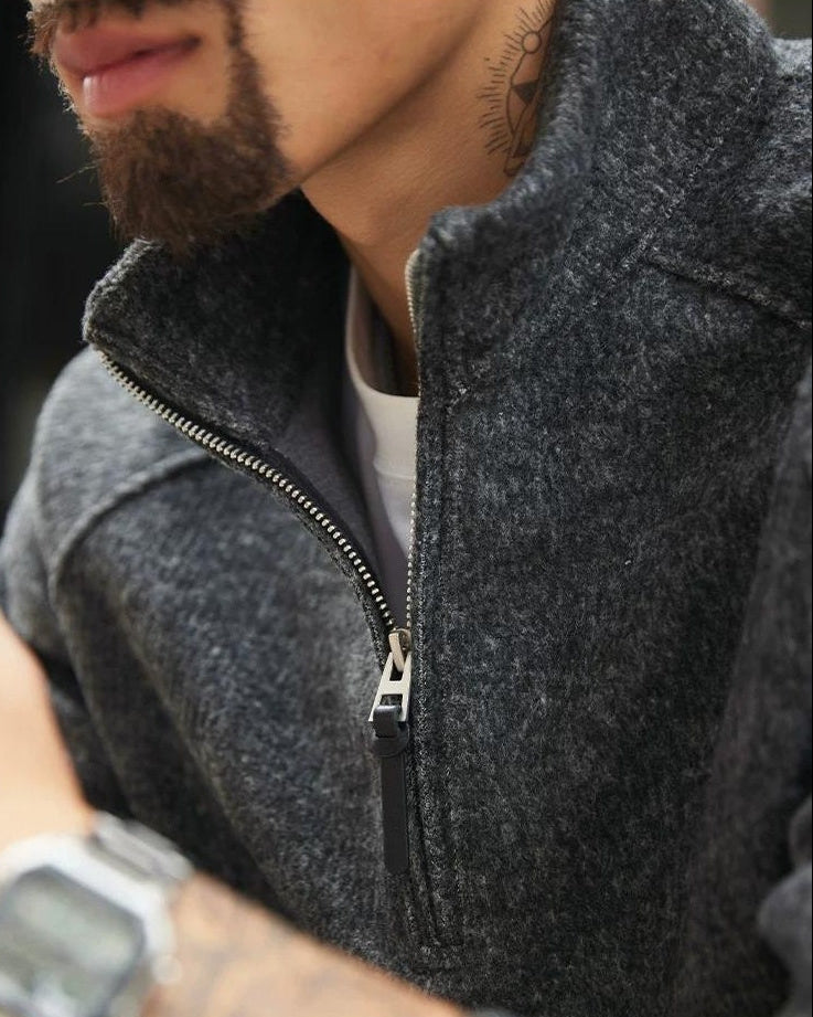 サンルイス スタンドカラーハーフジップスウェット 2389