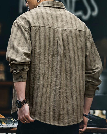 タスカルーサ レトロストライプロングシャツ 2350