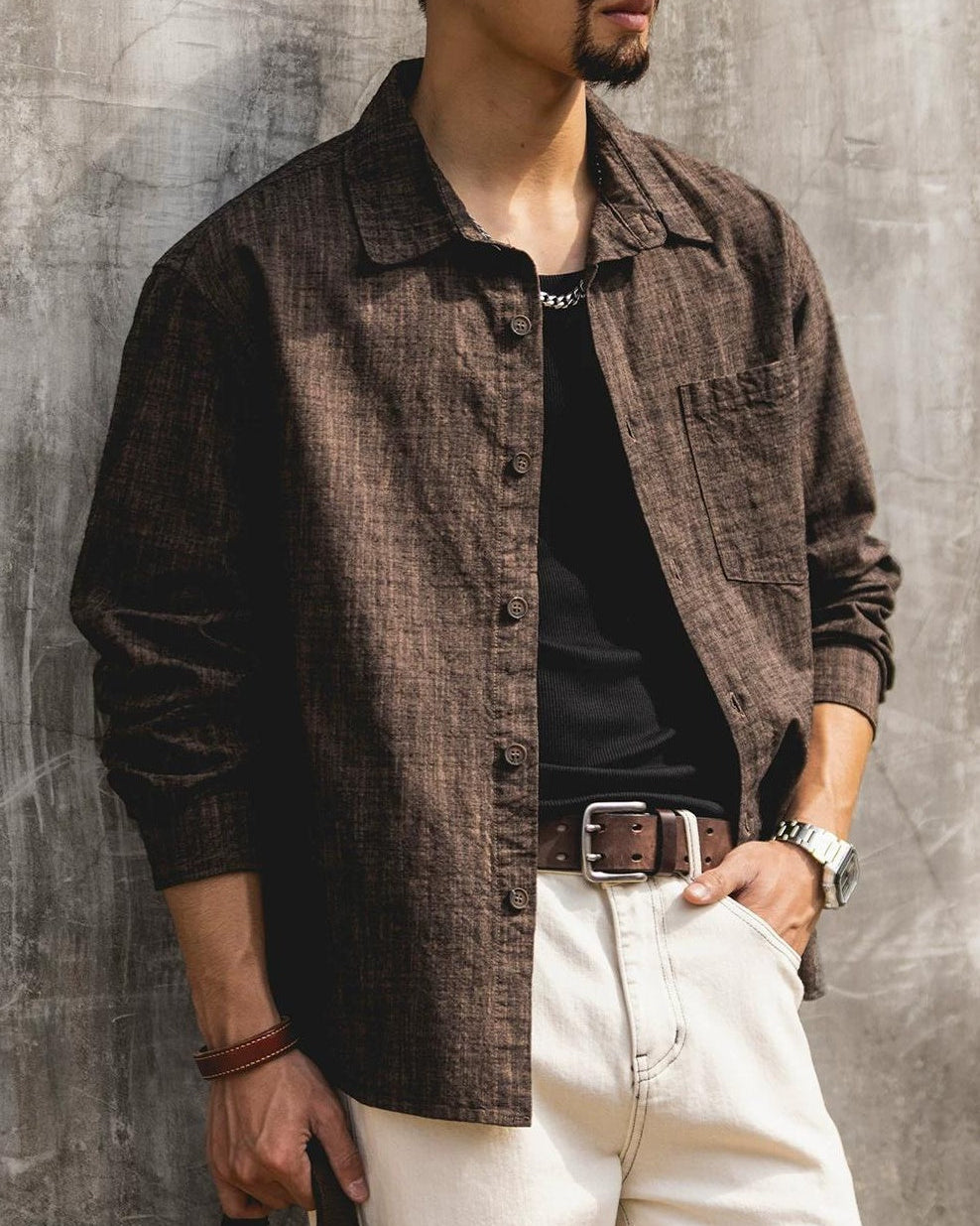 ソコロ ヴィンテージリラックスオープンカラーシャツ 2542