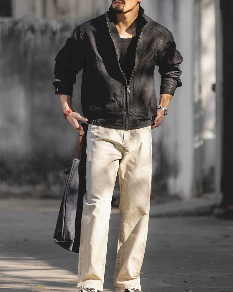 エイケン スタンドシングルフルジップブルゾン 2494