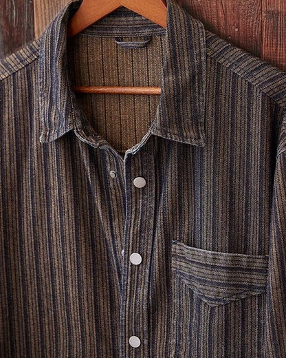 ブライアン ヘリンボーンストライプデニムシャツ 2330