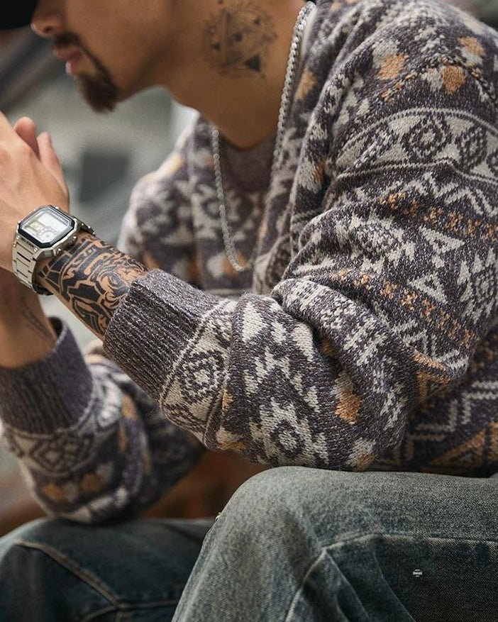 カムデン クルーネックジャカードニットセーター 2295