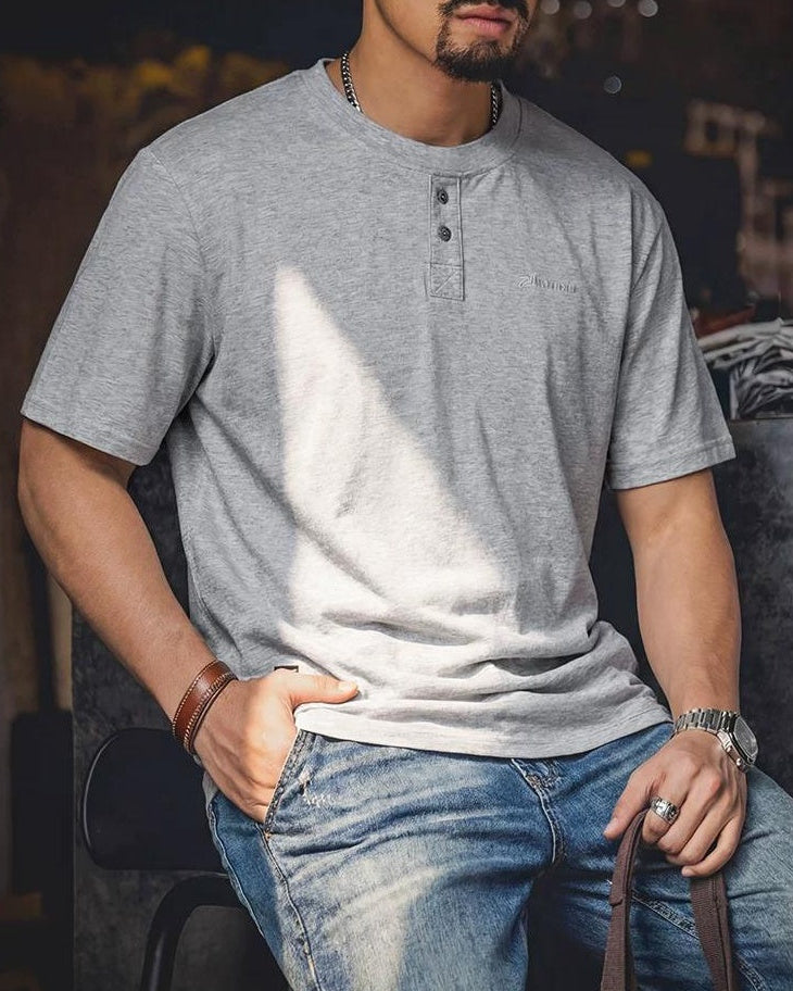 ヤキマ ベーシックヘンリーネックTシャツ 2659