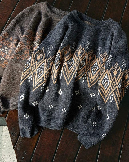 ケープメイ レトロジャカードニットセーター 2310