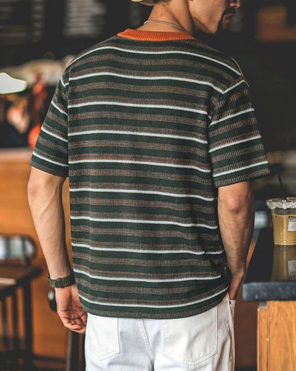 トゥームストーン コントラストネックマルチボーダーニット 2591