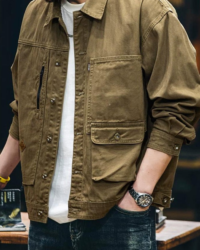 オタムワ キャンバスジップワークジャンパー 2403