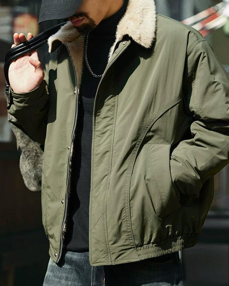 ムーアパーク ファーカラーミリタリージャケット 2383