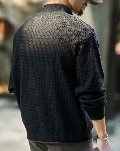 チカシェイ ジオメトリックハーフジッププルオーバー 2397