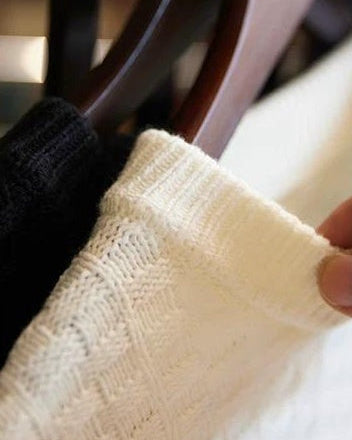 ルイドソ チェック柄ラウンドネックニットセーター 2391